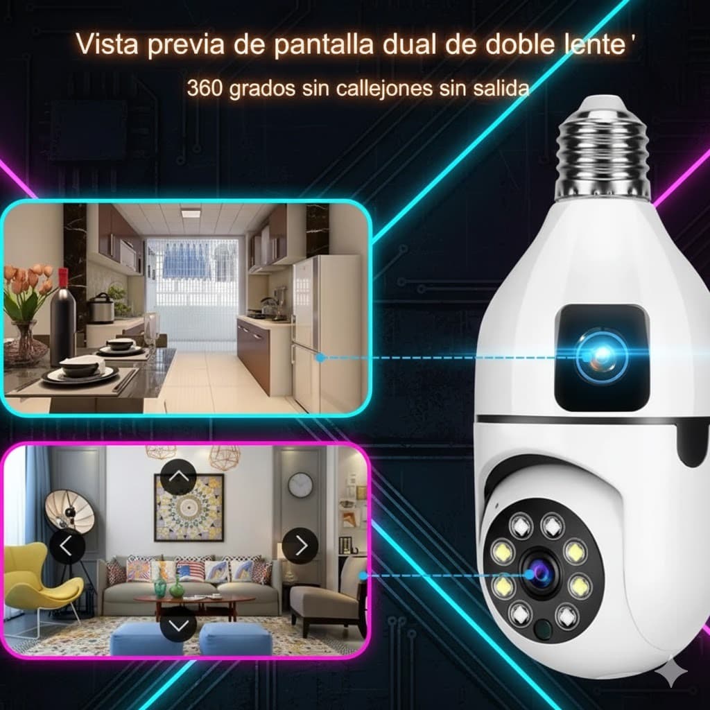 A067 Camara tipo Bombillo Dual Pro