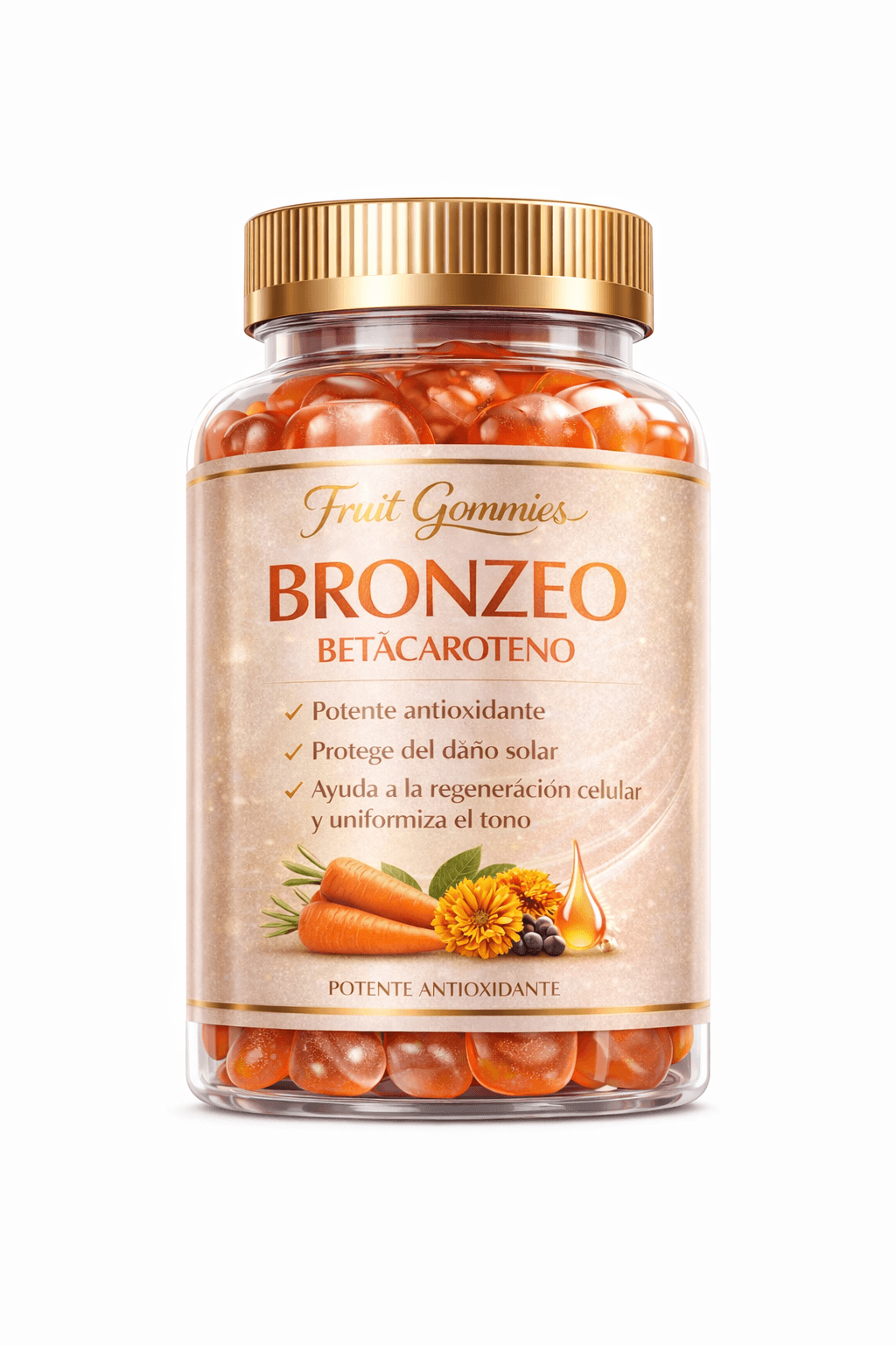 GOMITAS BETACAROTENO BRONZEO