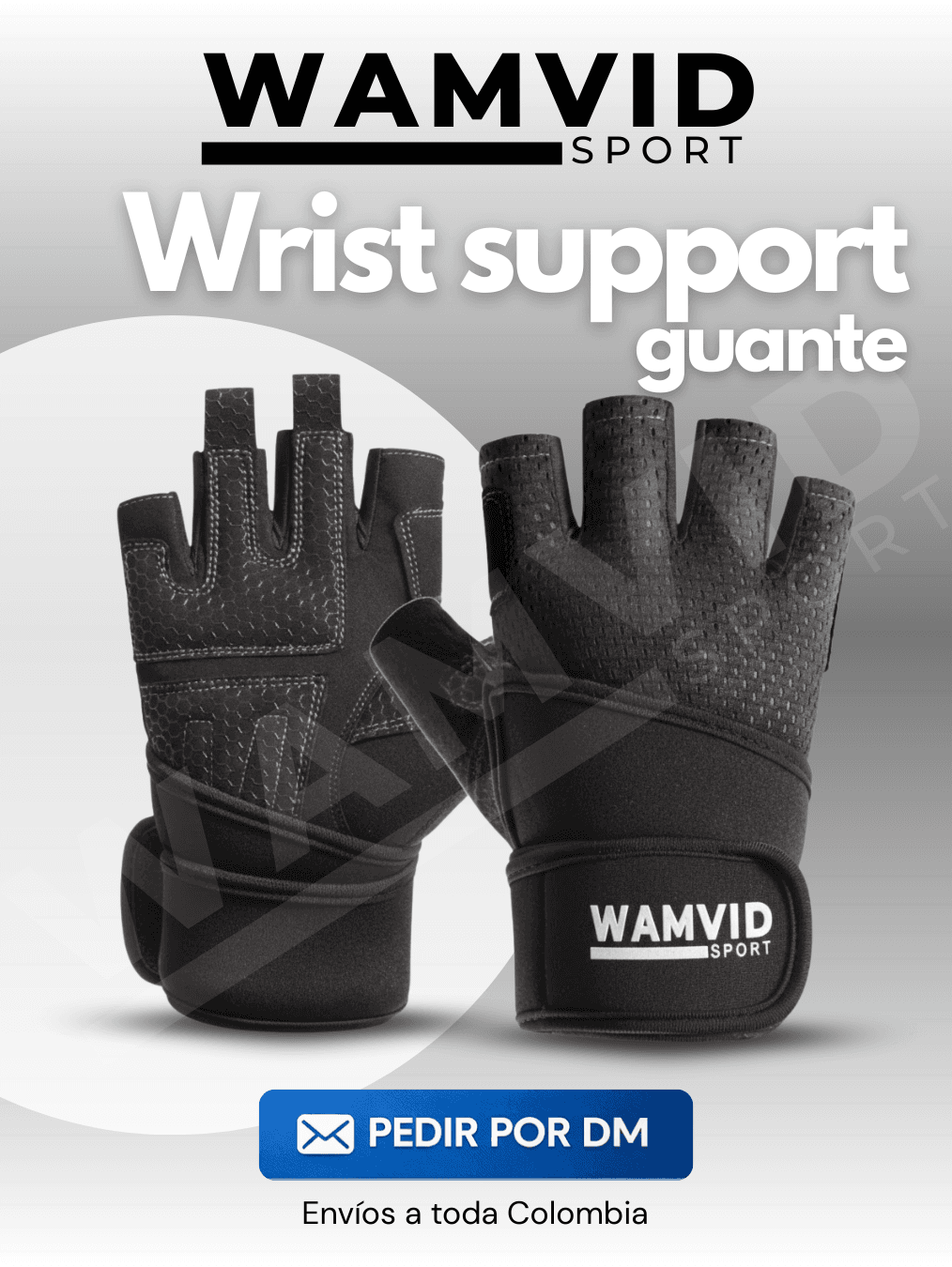 Guantes GYMRAT con muñequera