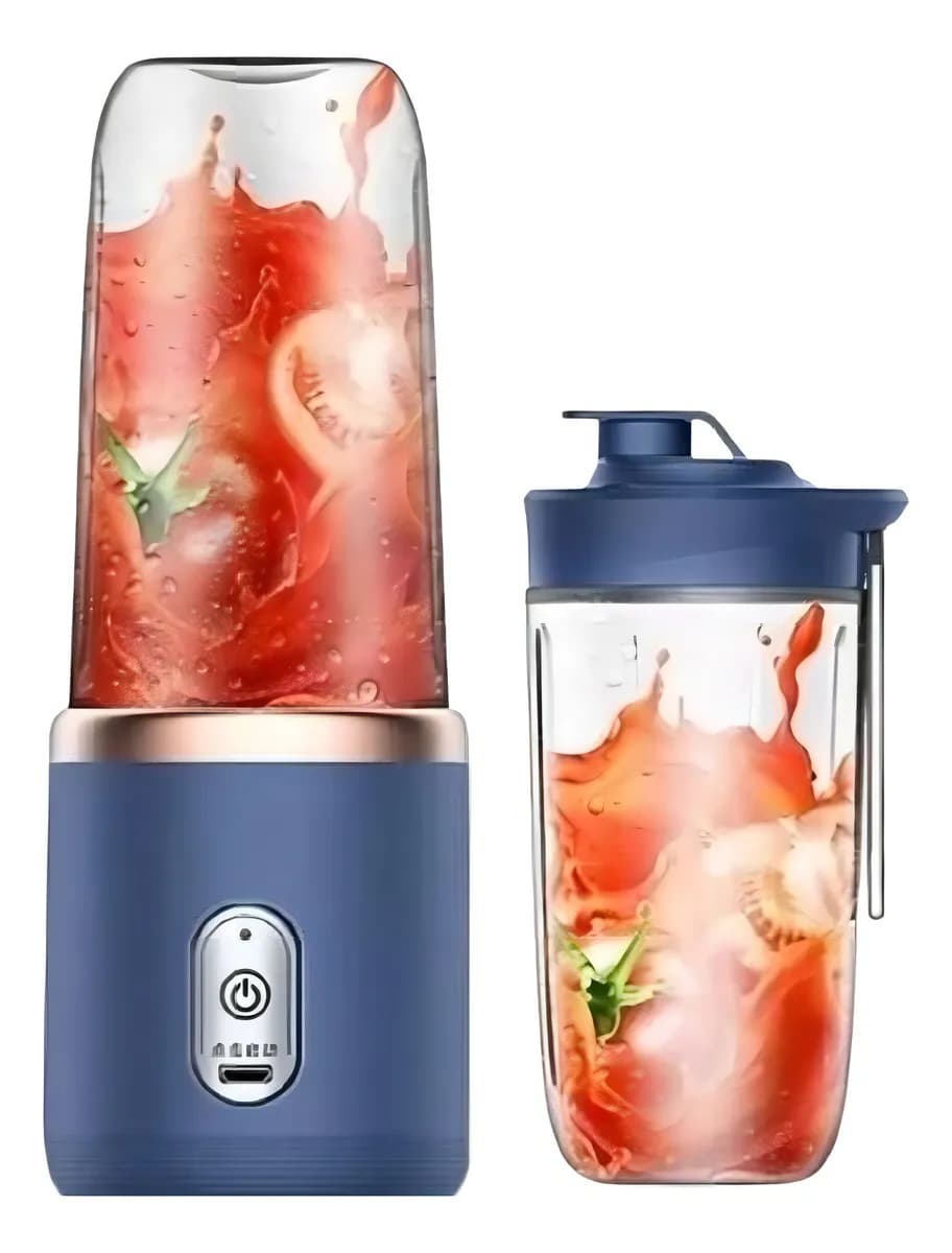 Licuadora Portatil Mini Exprimidor Azul