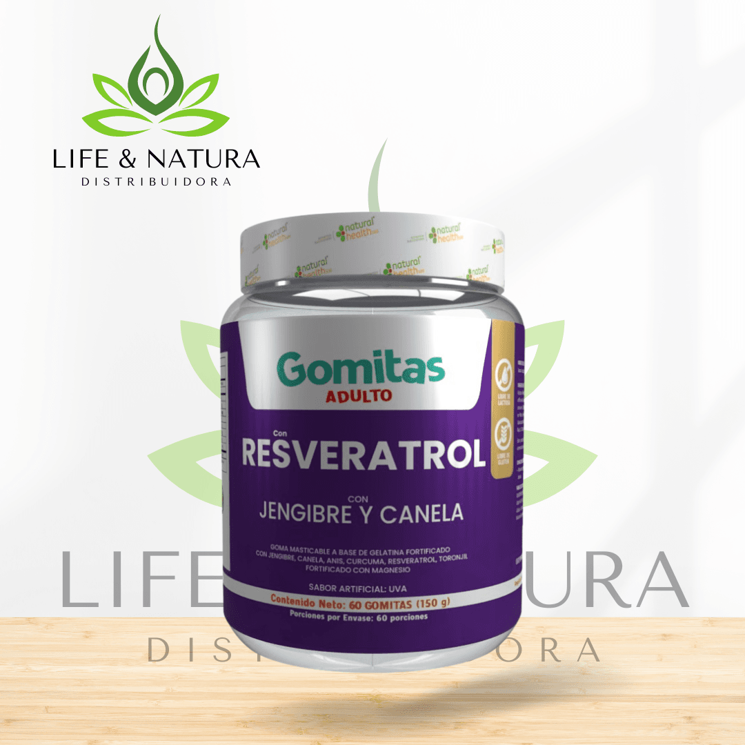 RESVERATROL CON JENGIBRE Y CANELA GOMAS
