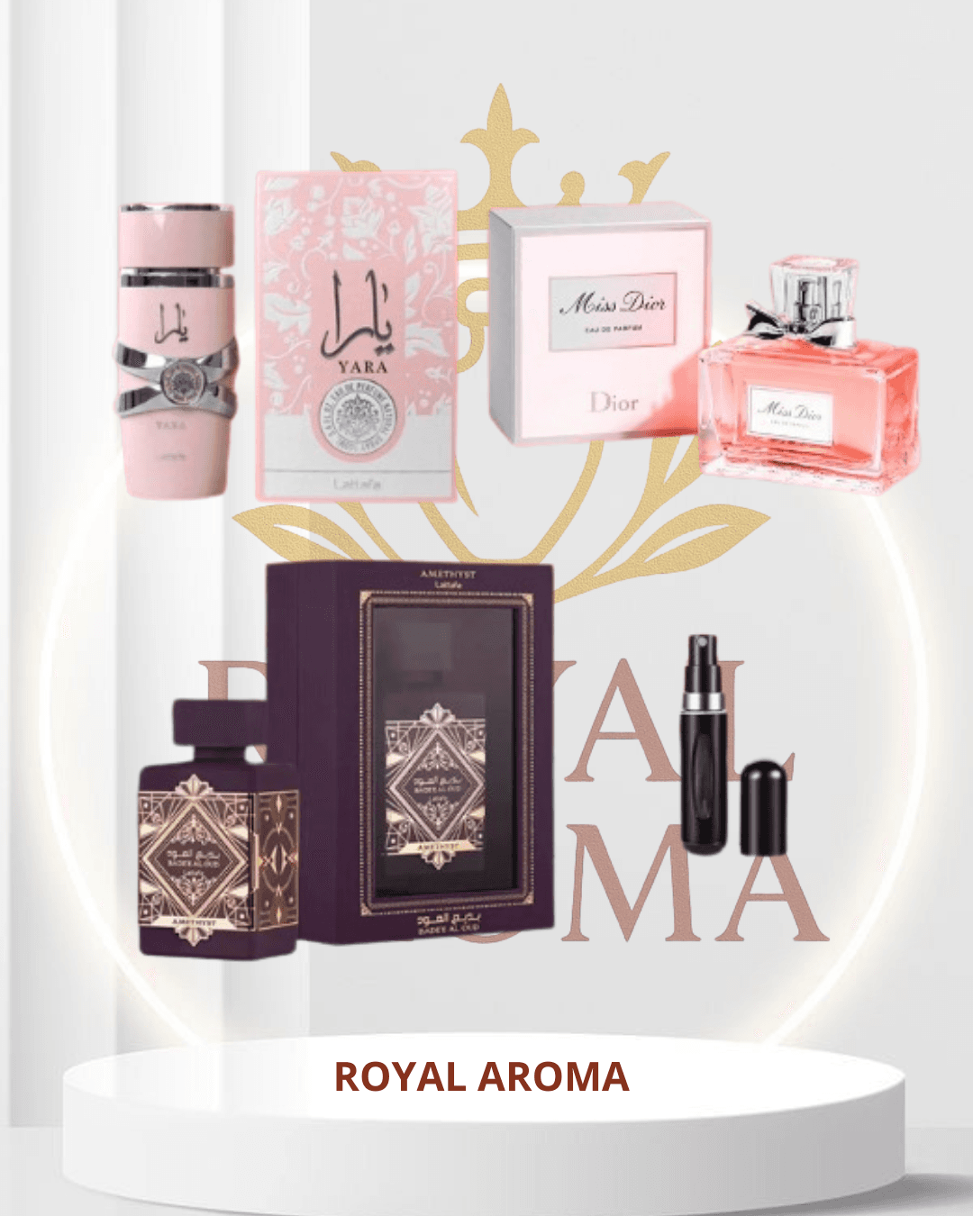 Yara.Miss dior.Lattafa amethyst caja .P