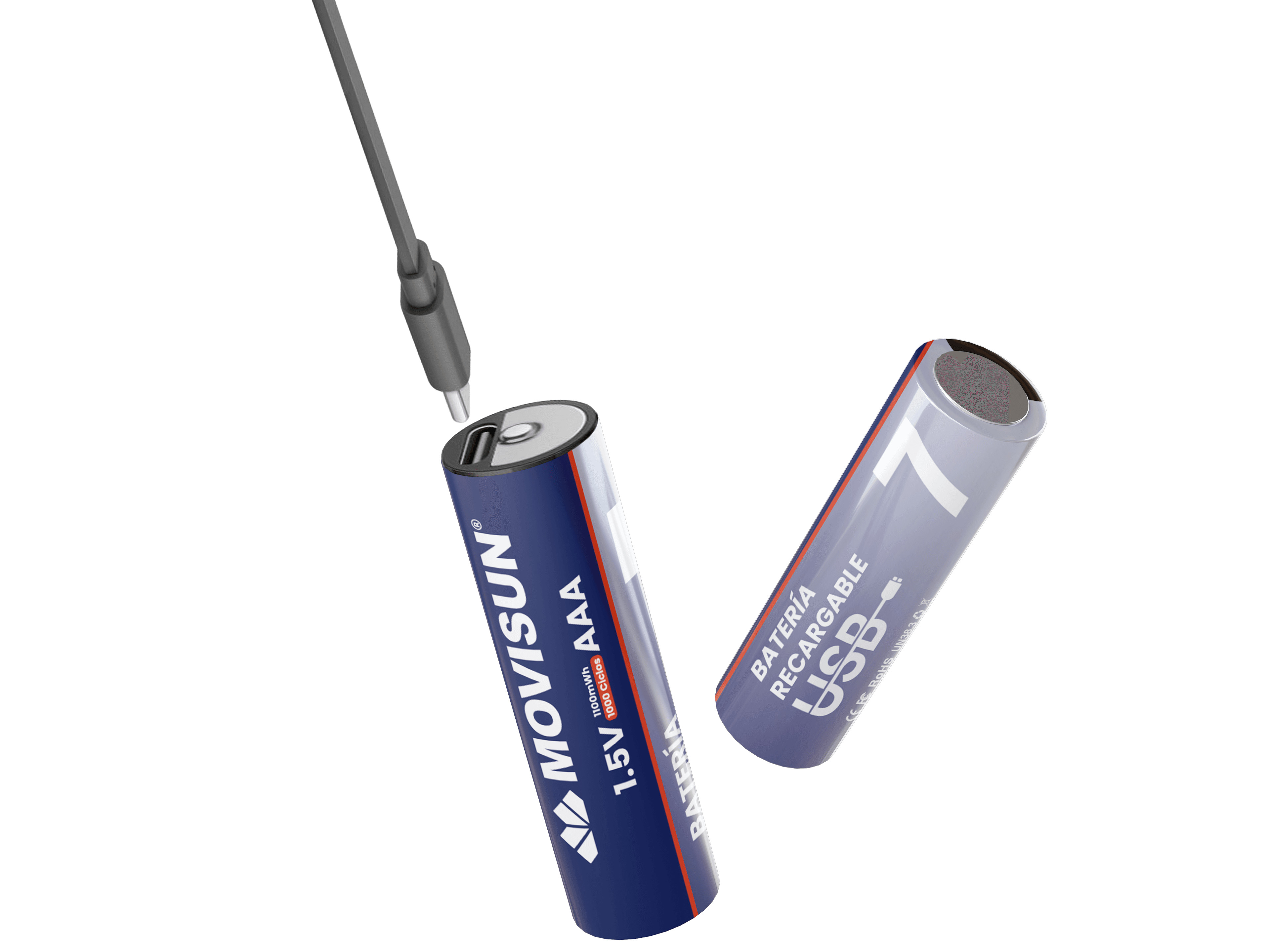 Pilas Recargables De Litio Movisun Rb3a