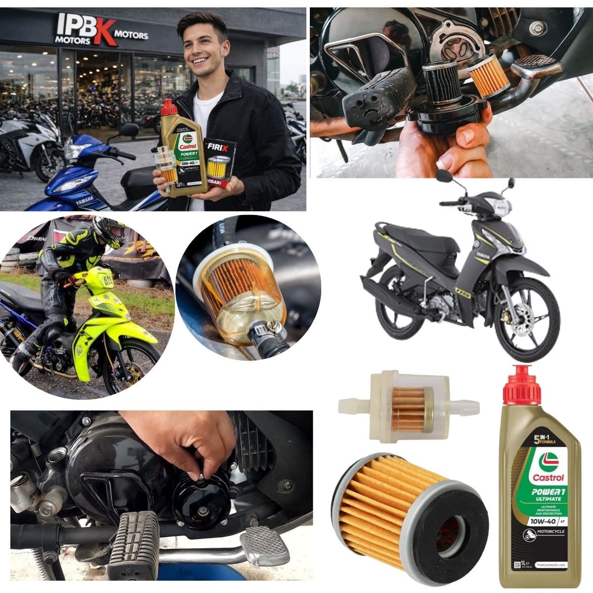 Kit aceite + filtros hibari crypton 115