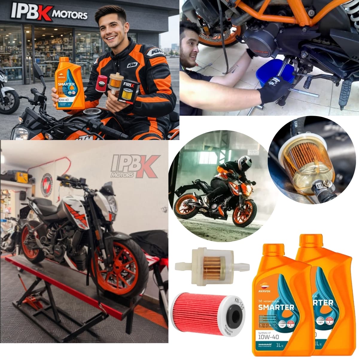 Kit aceite + filtros hibari ktm duke 200