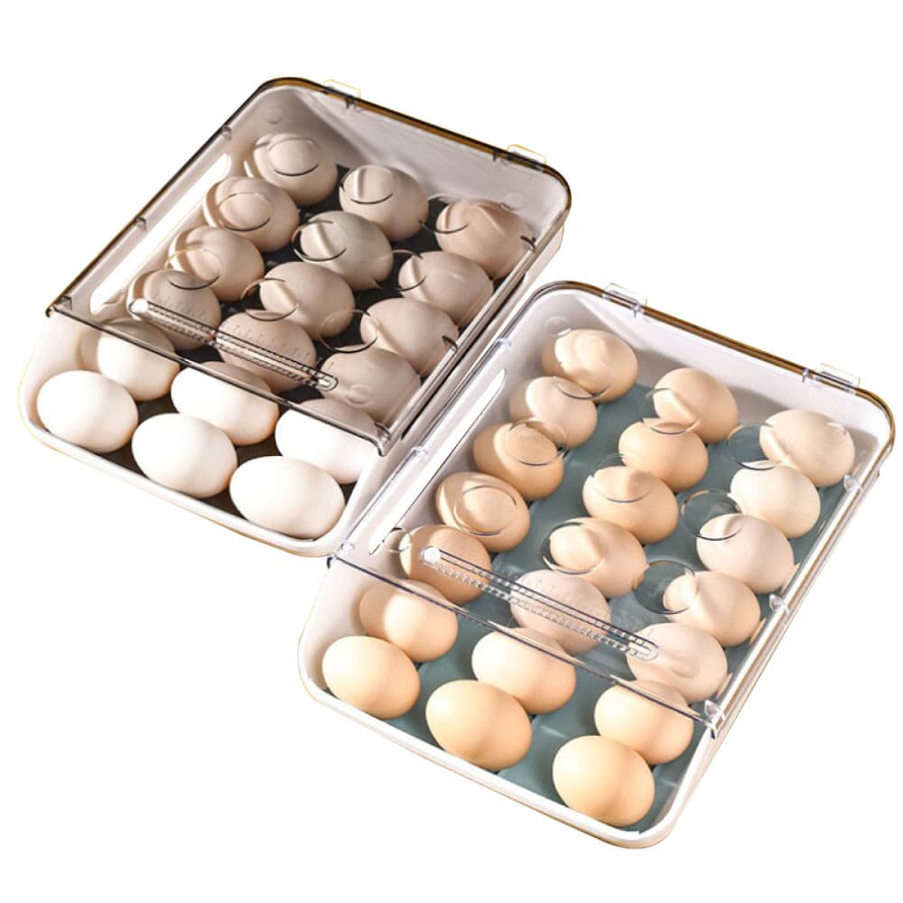 Organizador y dispensador de huevos x2