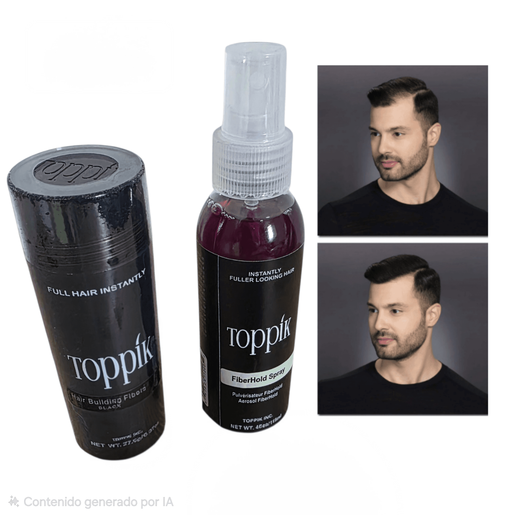 TOPPIK NEGRO+FIJADOR MORADO