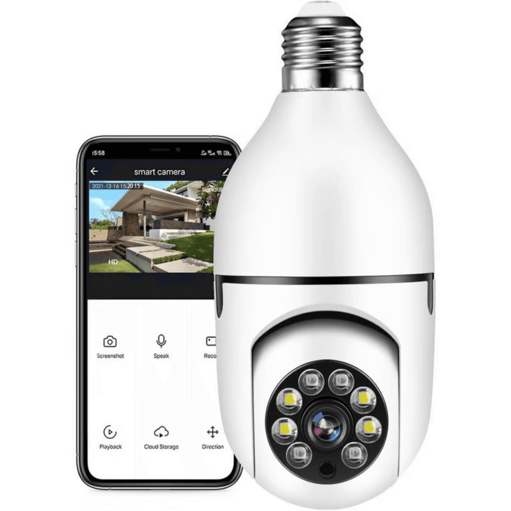 Cámara De Seguridad Wifi Bombillo 360