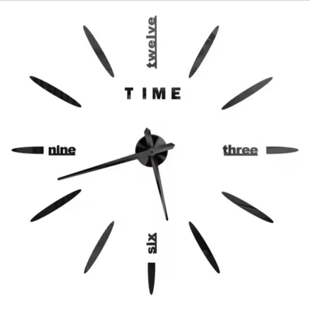 Reloj 3D Grande Diseño Minimalista