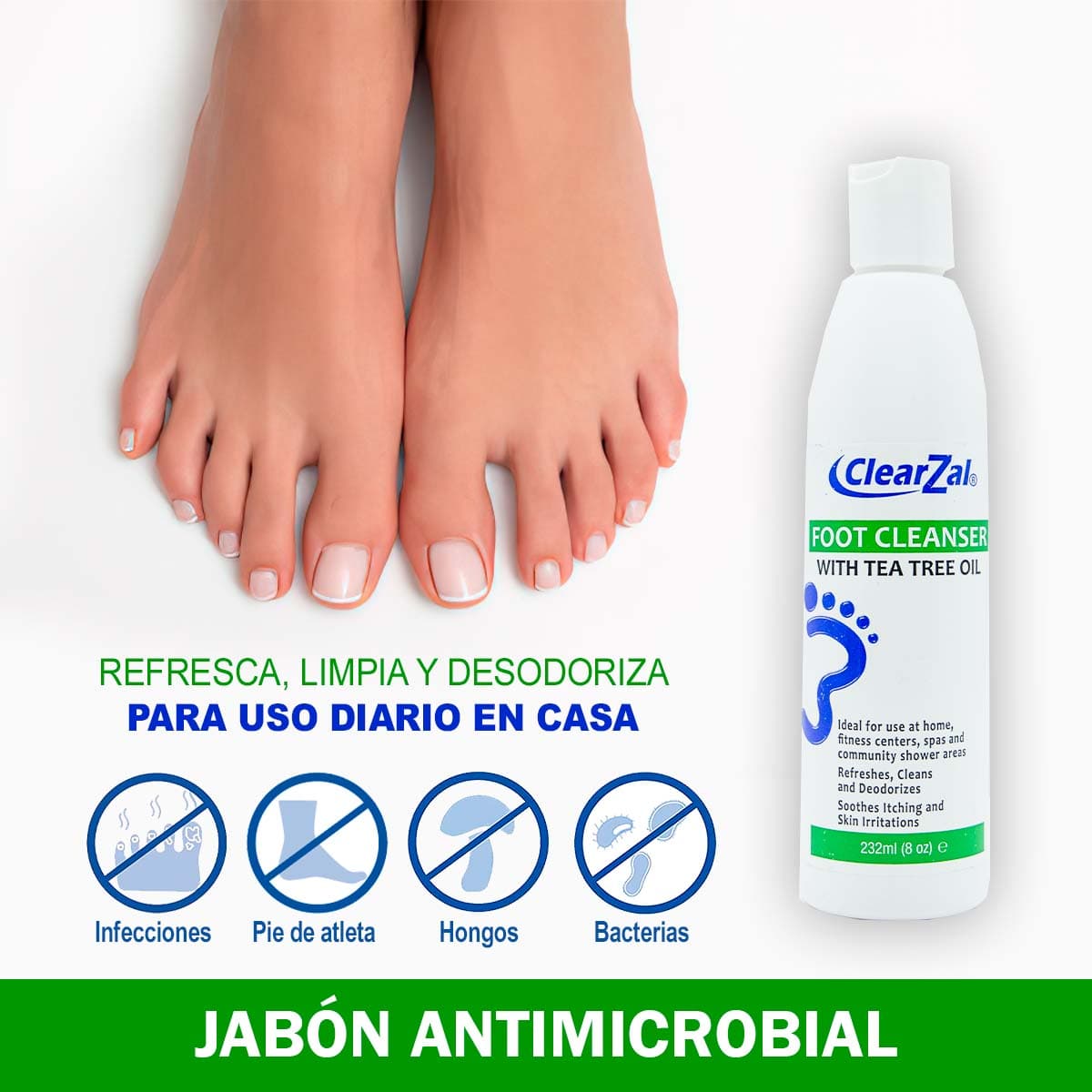 Clearzal Jabón líquido antimicrobiano li