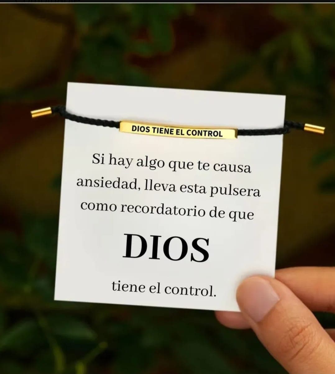 Pulsera Dios tiene el Control en LM. 18k