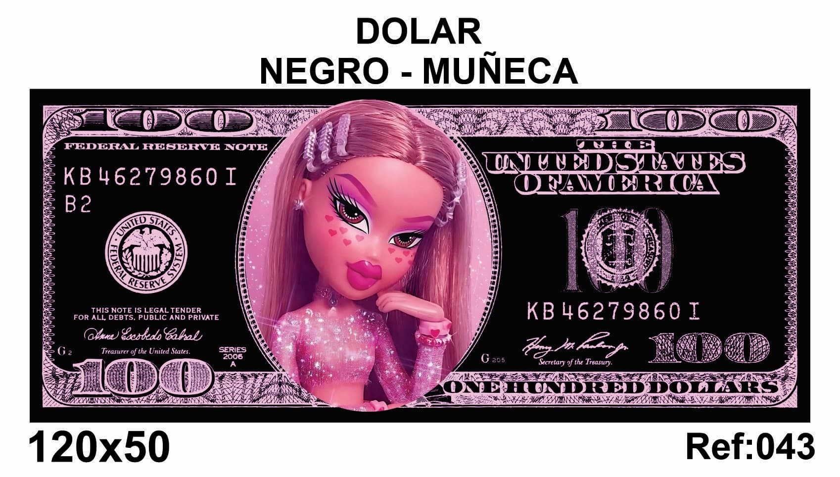Dólar negro-muñeca