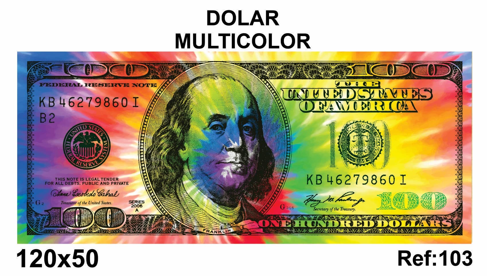 Dólar multicolor