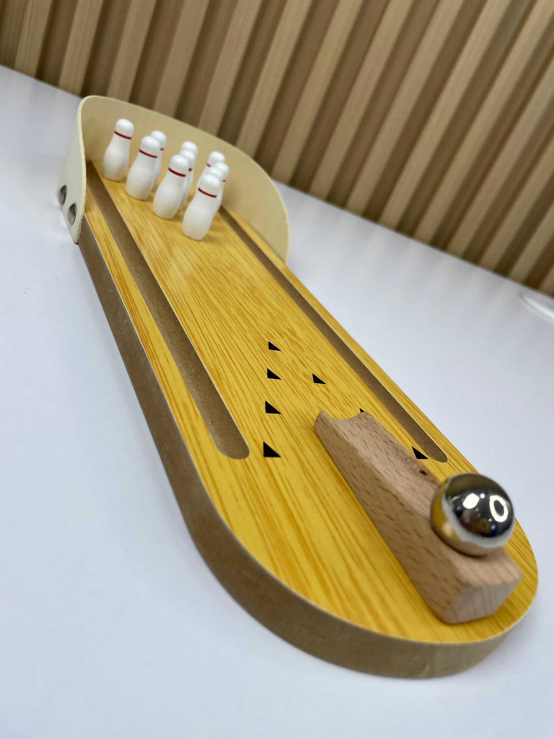 Mini Juego De Bolos De Mesa De Madera