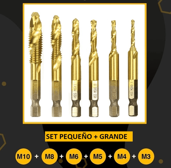 BROCA DE ROSCA X 3 UND SET PEQUEÑO
