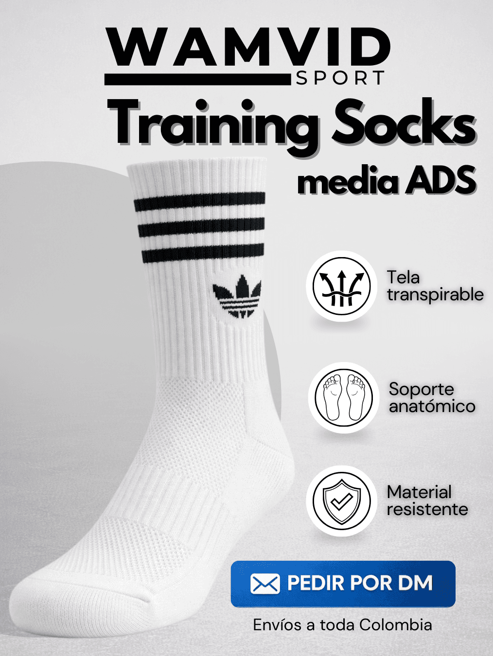 Media adidas BLANCA triple A 1.1