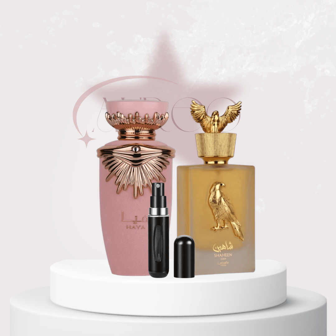 DÚO Shaheen gold caja + Haya caja