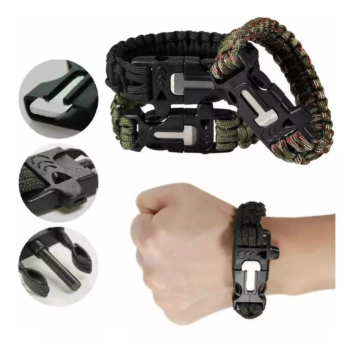Manilla Supervivencia 5en1 Paracord Pede