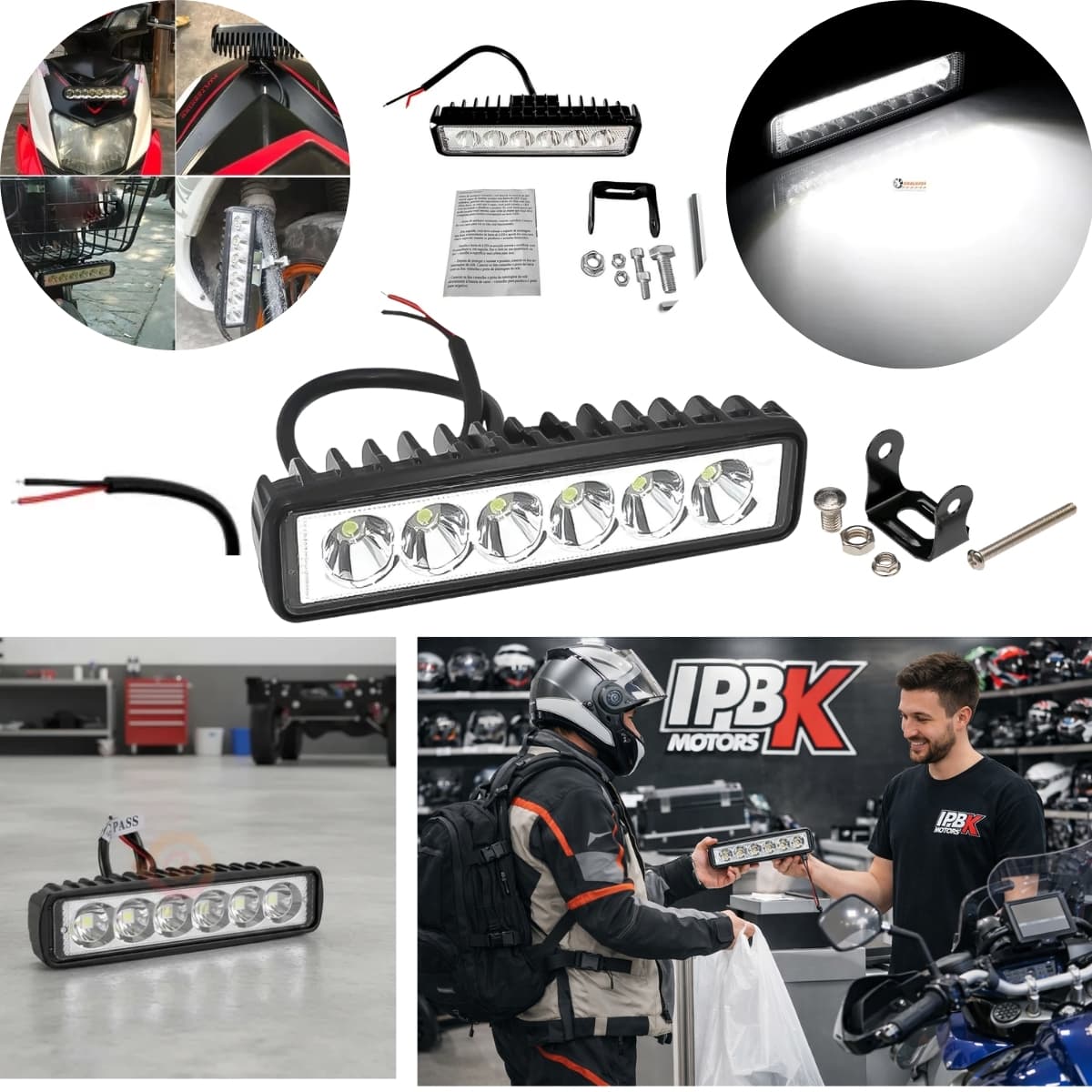 Exploradora led blanca universal moto ca