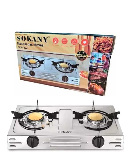 Sokany Estufa 2 puestos Gas