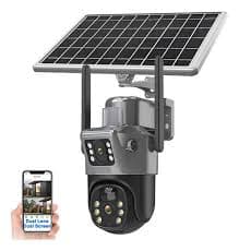 CAMARA CON PANEL SOLAR DOBLE LENTE Y DOB