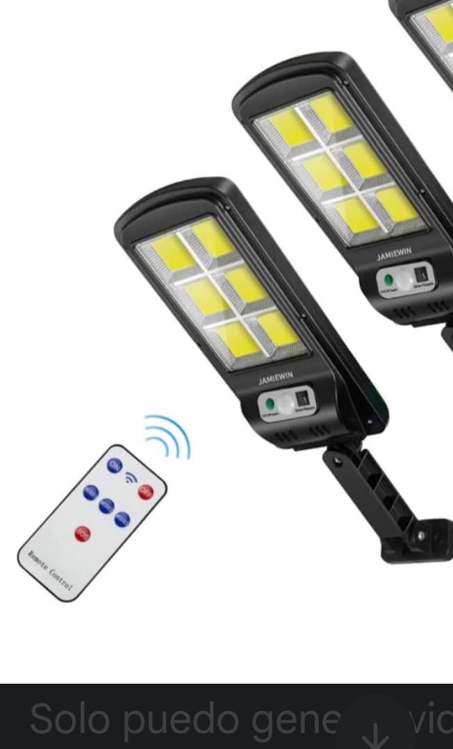 Lámpara solar 50 watts sensor movimiento
