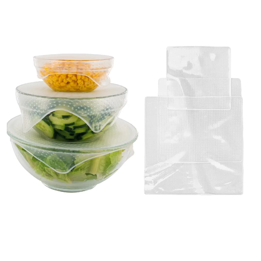 Set de 3 tapas elásticas reutilizables