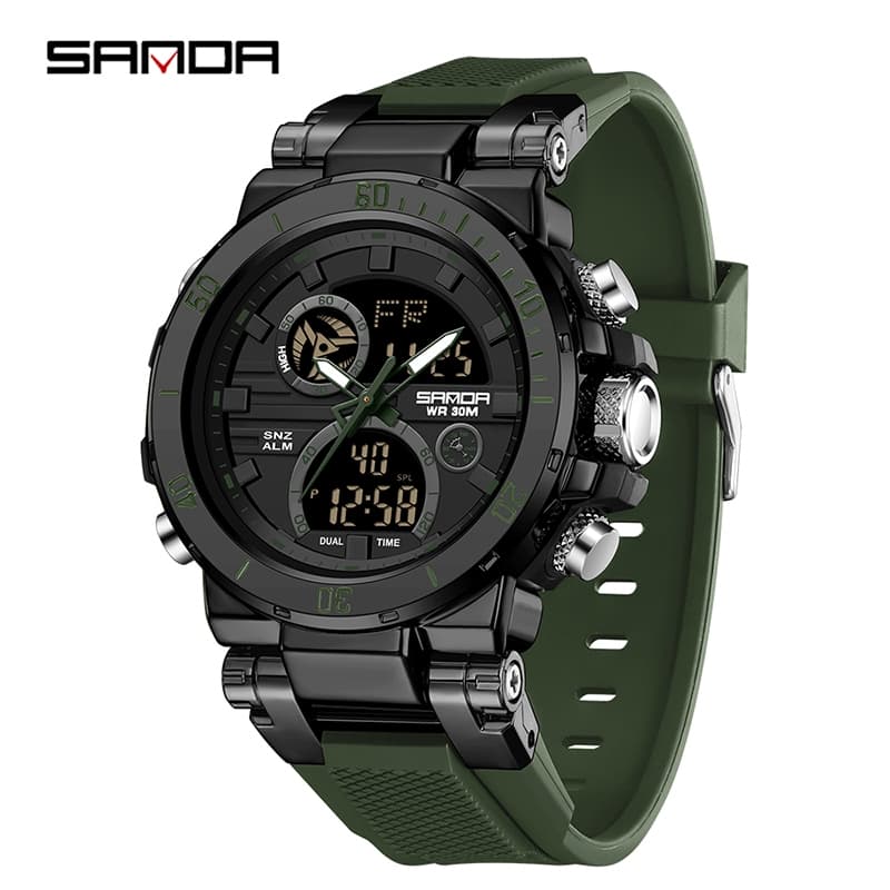 Reloj Sanda 6175 Doble Hora Hombre