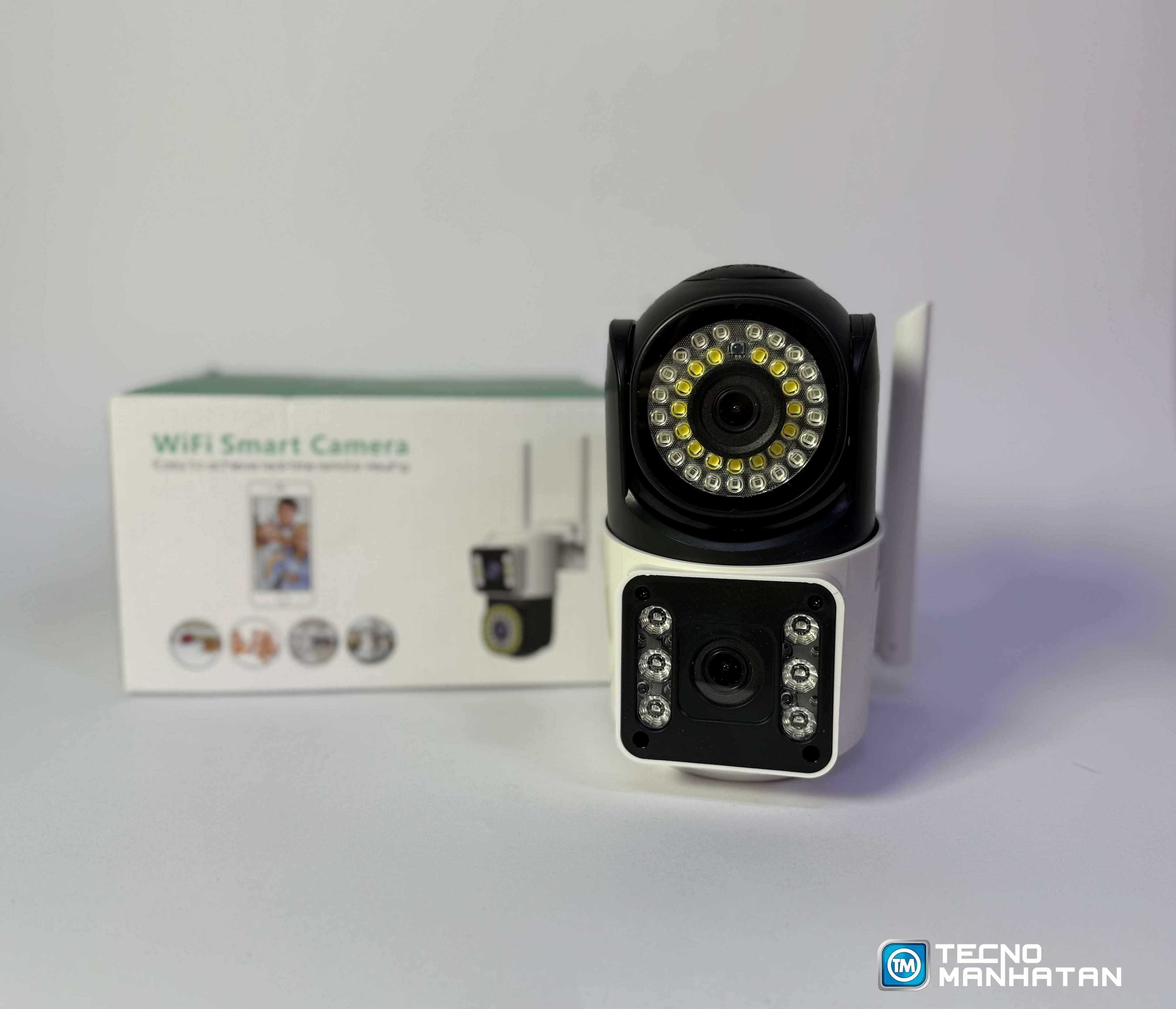 cámara de seguridad  doble lente