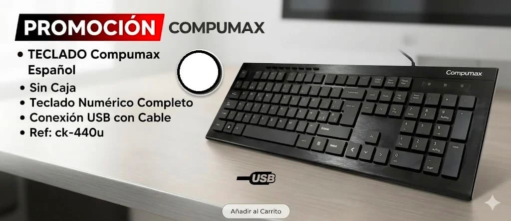 TECLADO USB sin caja  comonuevoCompumax