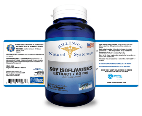 Isoflavonas de Soya 80 mg 60 Softgel