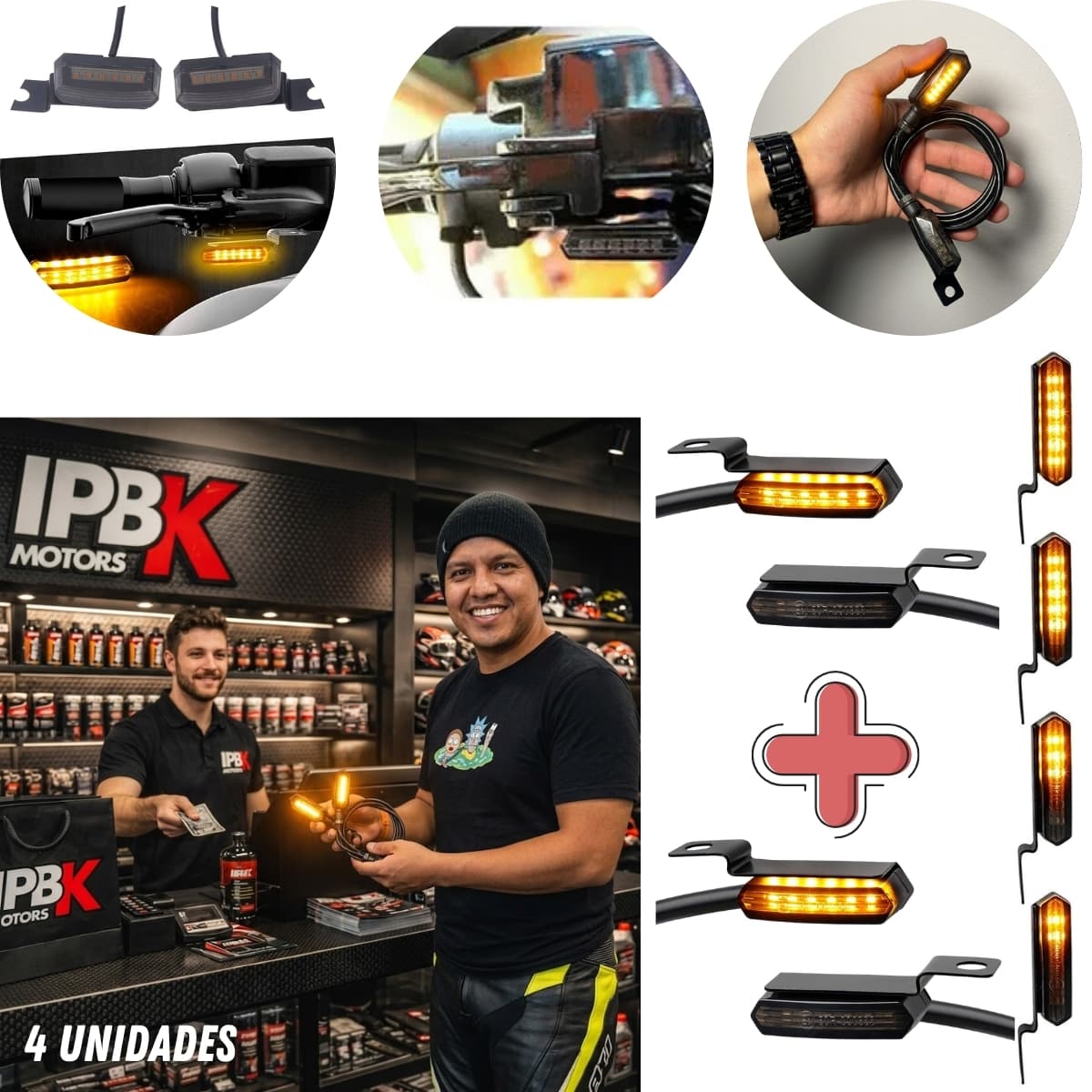 Direccional manillar koso 2x1  moto led
