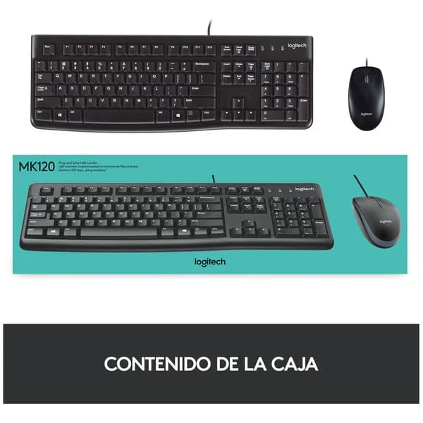 Combo Teclado Mouse usb MK120 LOGITECH