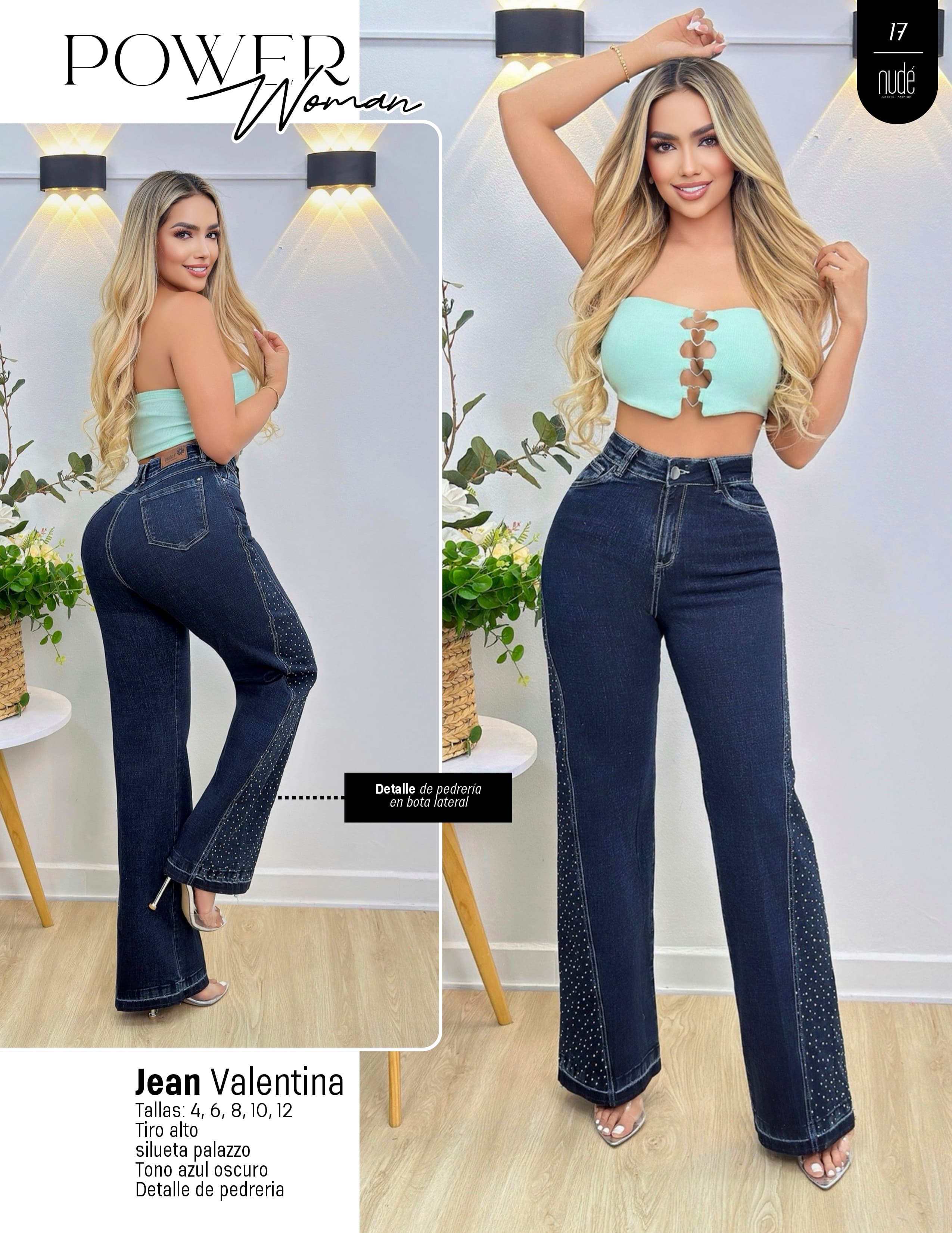 JEANS VALENTINA PERLAS OSCURO