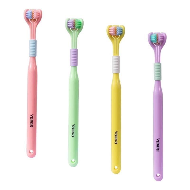 Cepillo de dientes tres caras limpieza