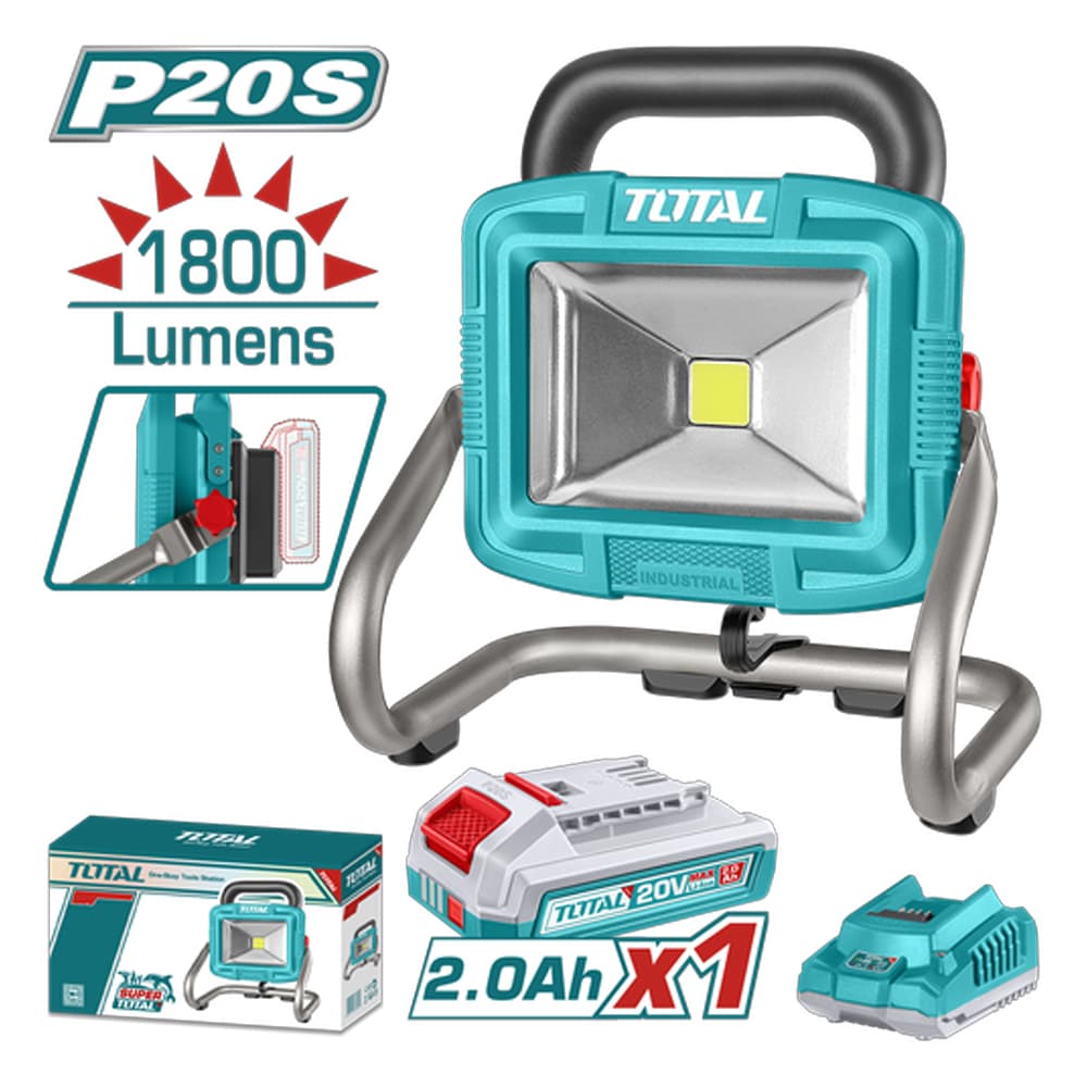REFLECTOR RECARGABLE 20V 1800 LUM TOTAL