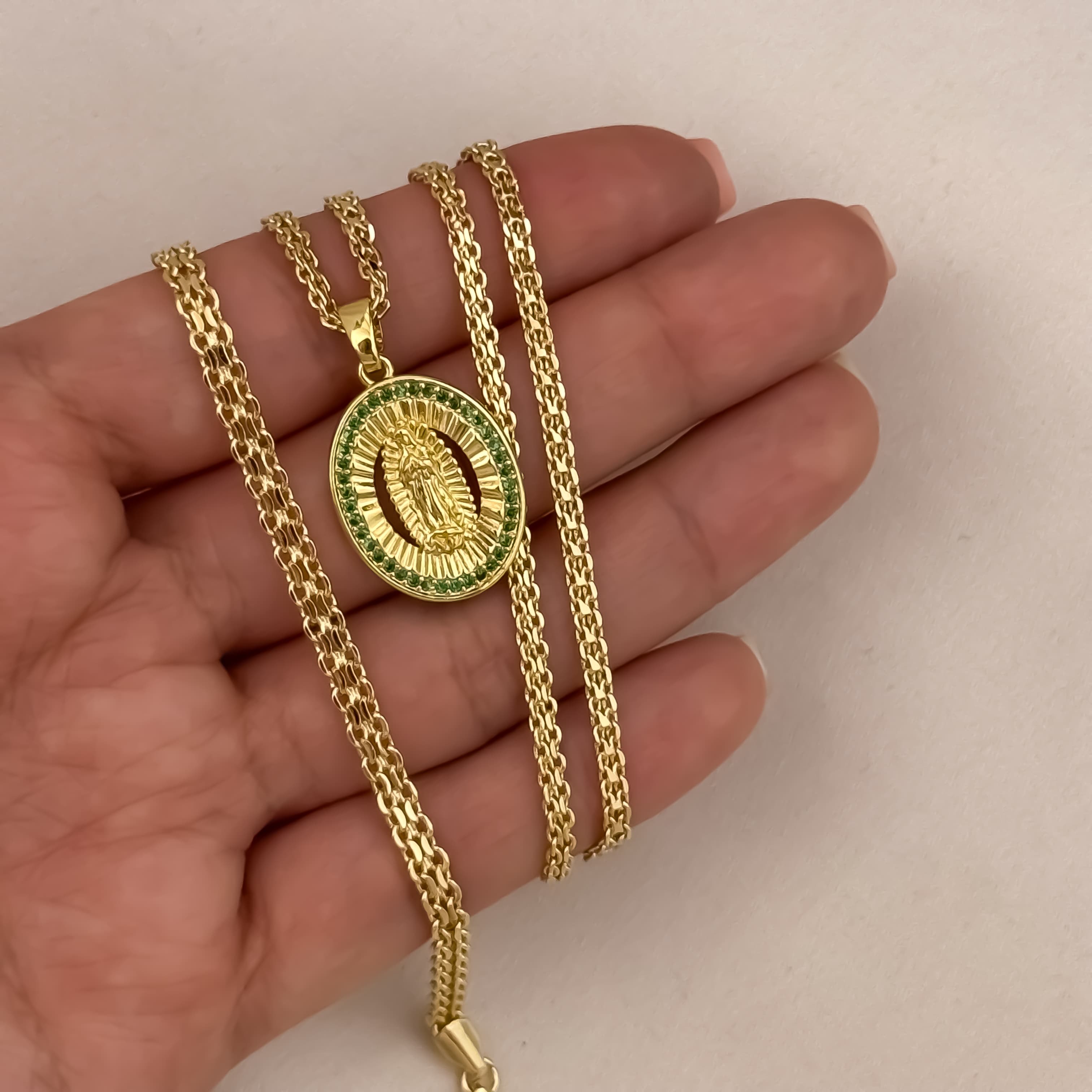 CONJUNTO CHINO DAMA GUADALUPE VERDE
