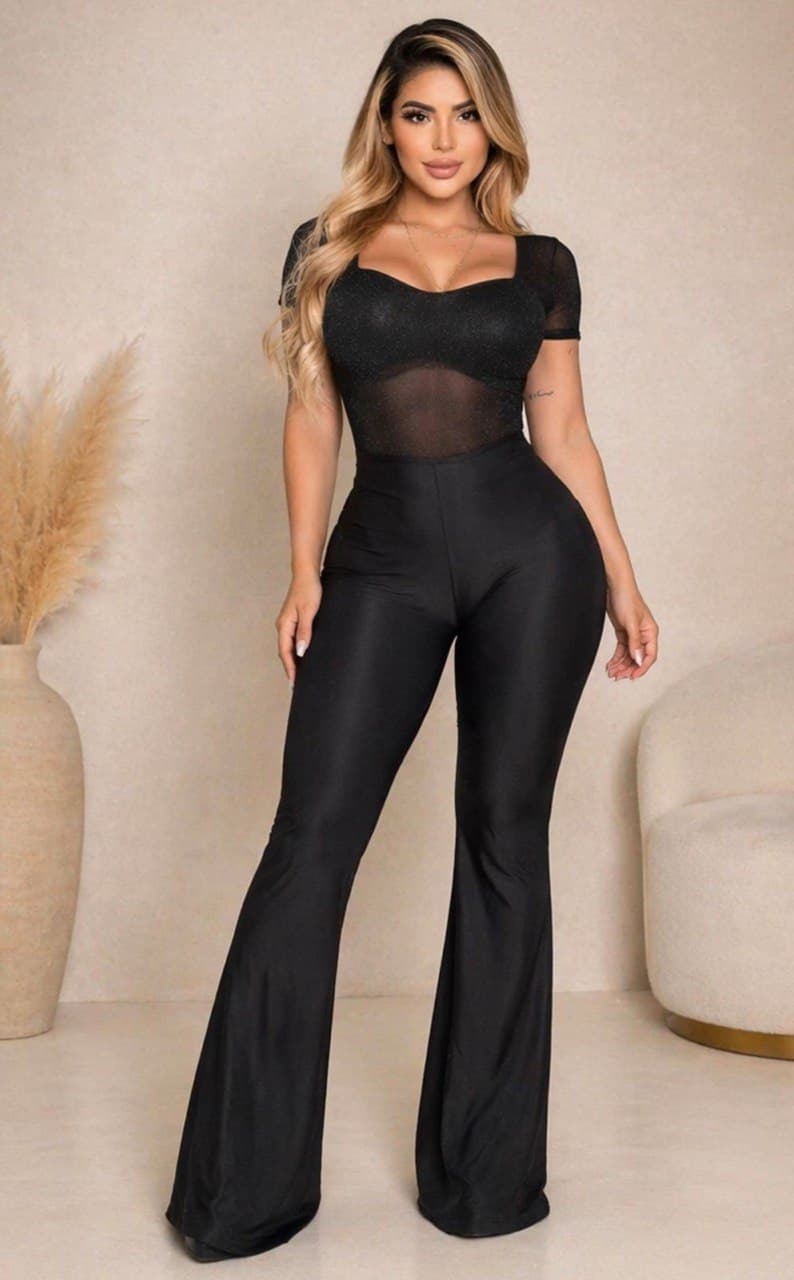Conjunto boddy brillante -REBECA