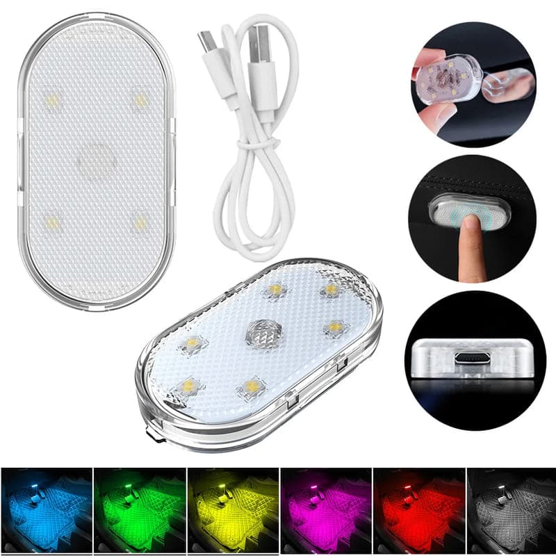 Luz Led Adhesiva Techo Carro Multicolor