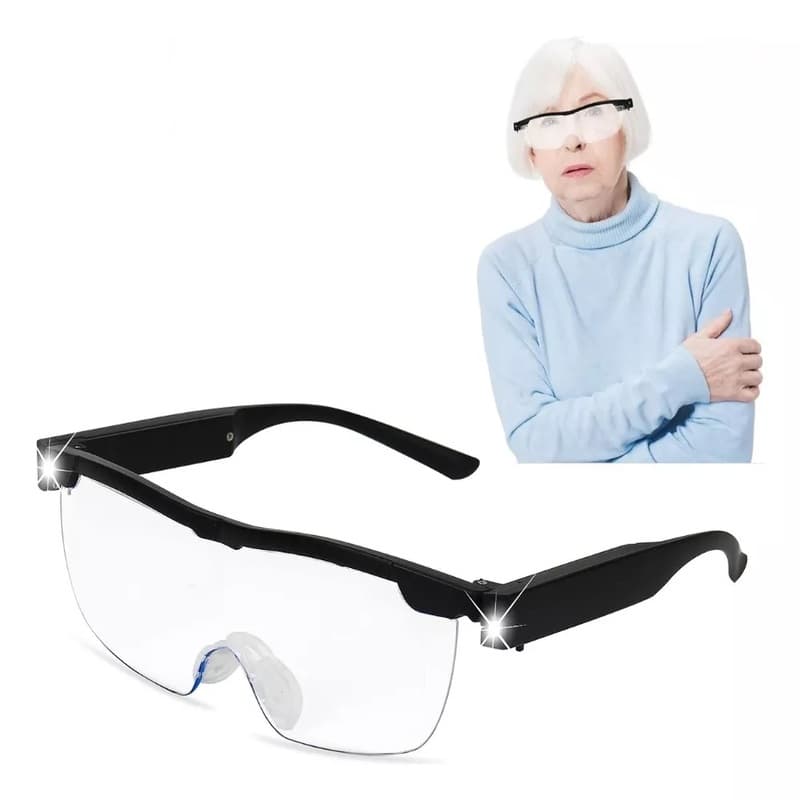 Lentes Con Lupa y Luz Led Recargable