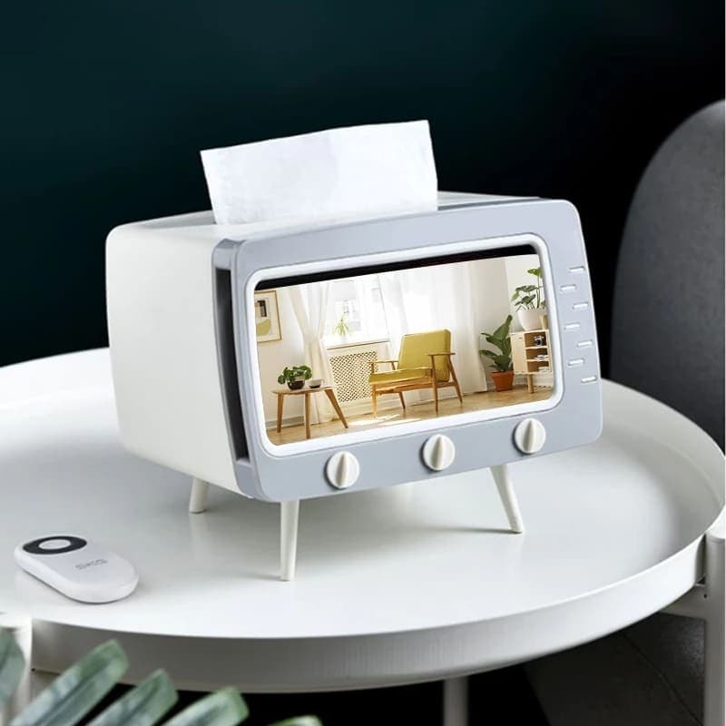 Dispensador Pañuelos Con Soporte Celular