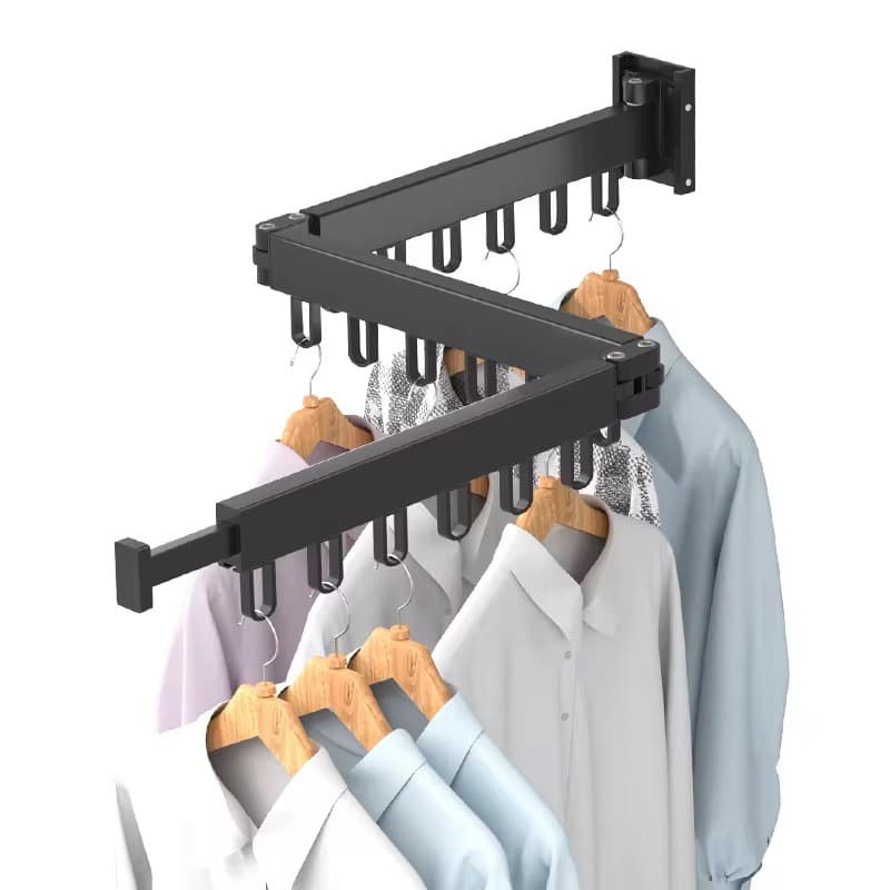 Perchero Retráctil de Pared para Ropa