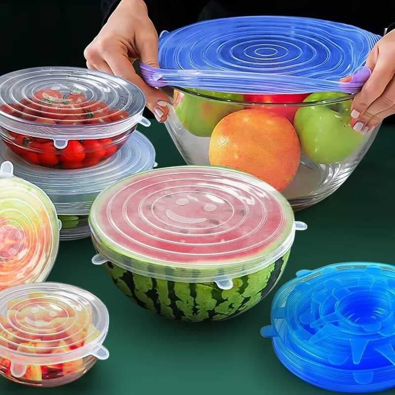 Tapas Silicona Reutilizables 6 Piezas