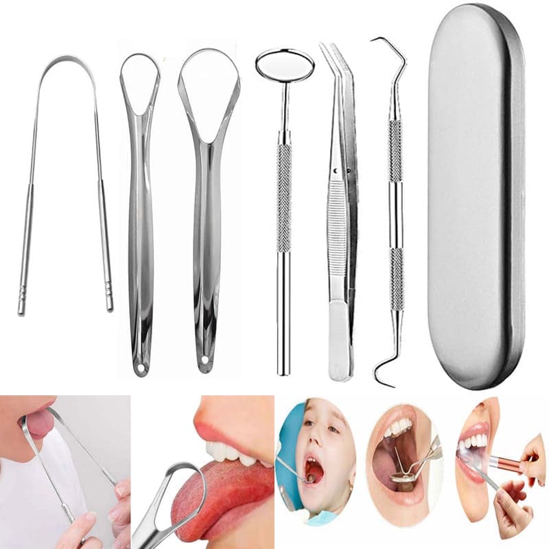 Kit Limpieza Oral Acero 6 Accesorios