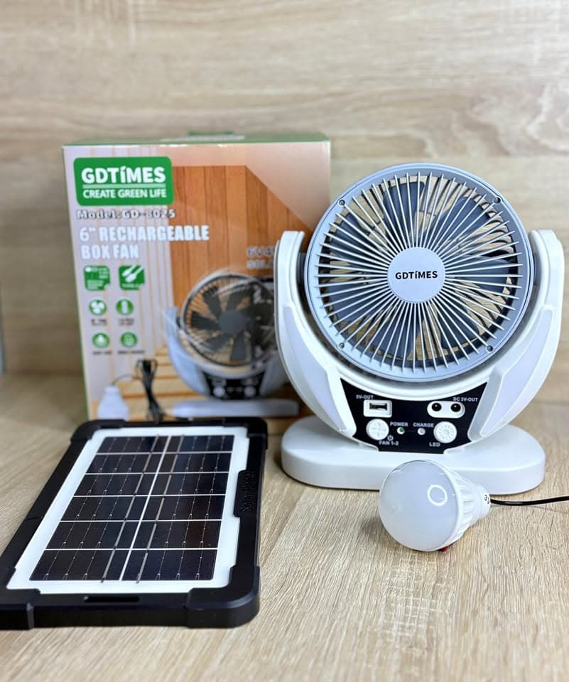 Ventilador Con Panel Solar 6” GD-8025