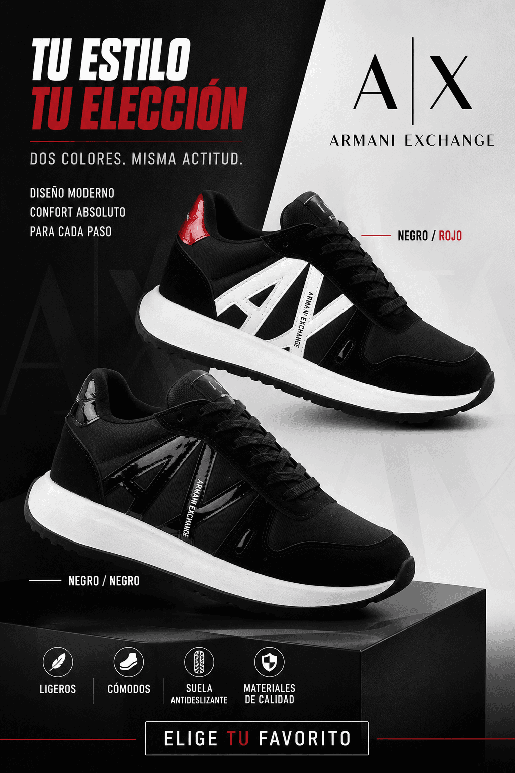 DEPORTIVOS ARMANI PARA CABALLERO
