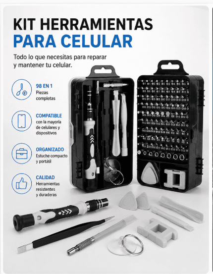 KIT HERRAMIENTAS PARA DISPOSITIVOS ELECT