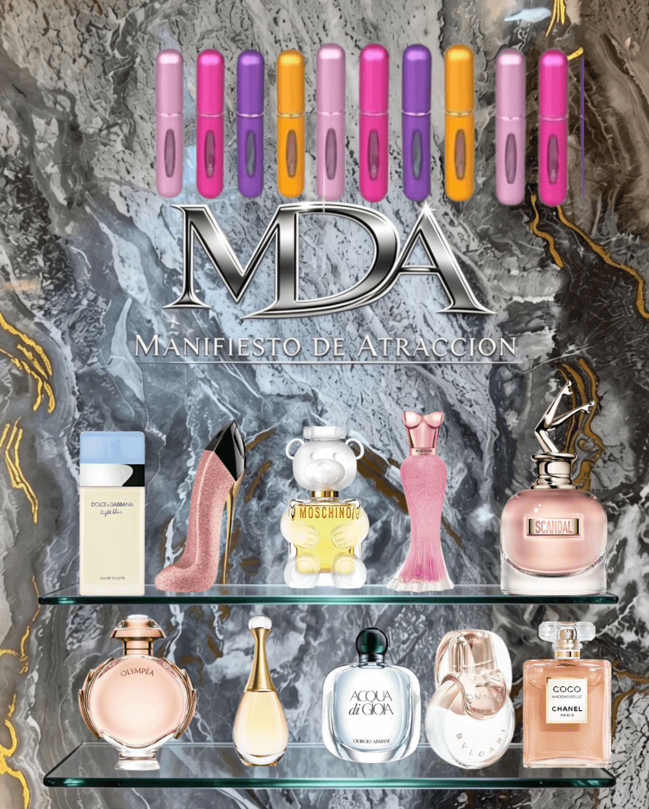 COMBOX10 PERFUMES DE DAMA CON FEROMONAS