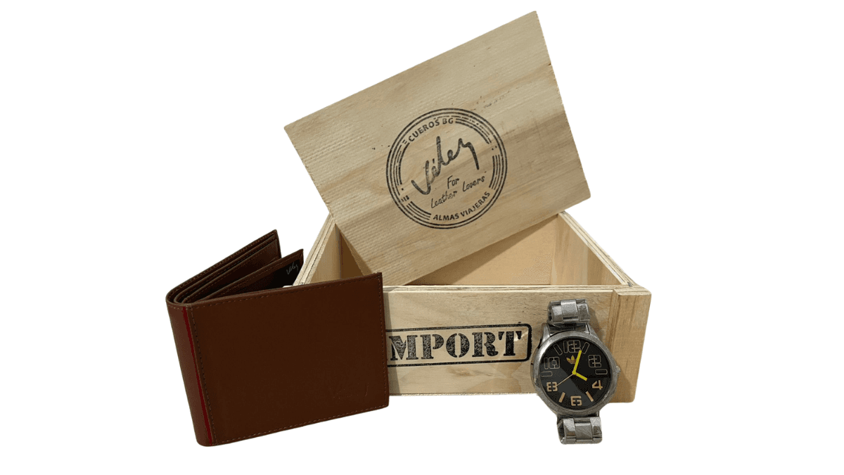 Velez billetera + reloj + caja