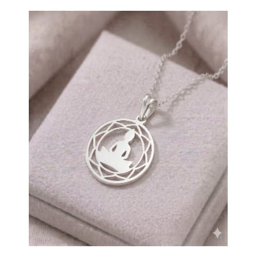CADENA Y DIJE BUDA PLATA LEY 925